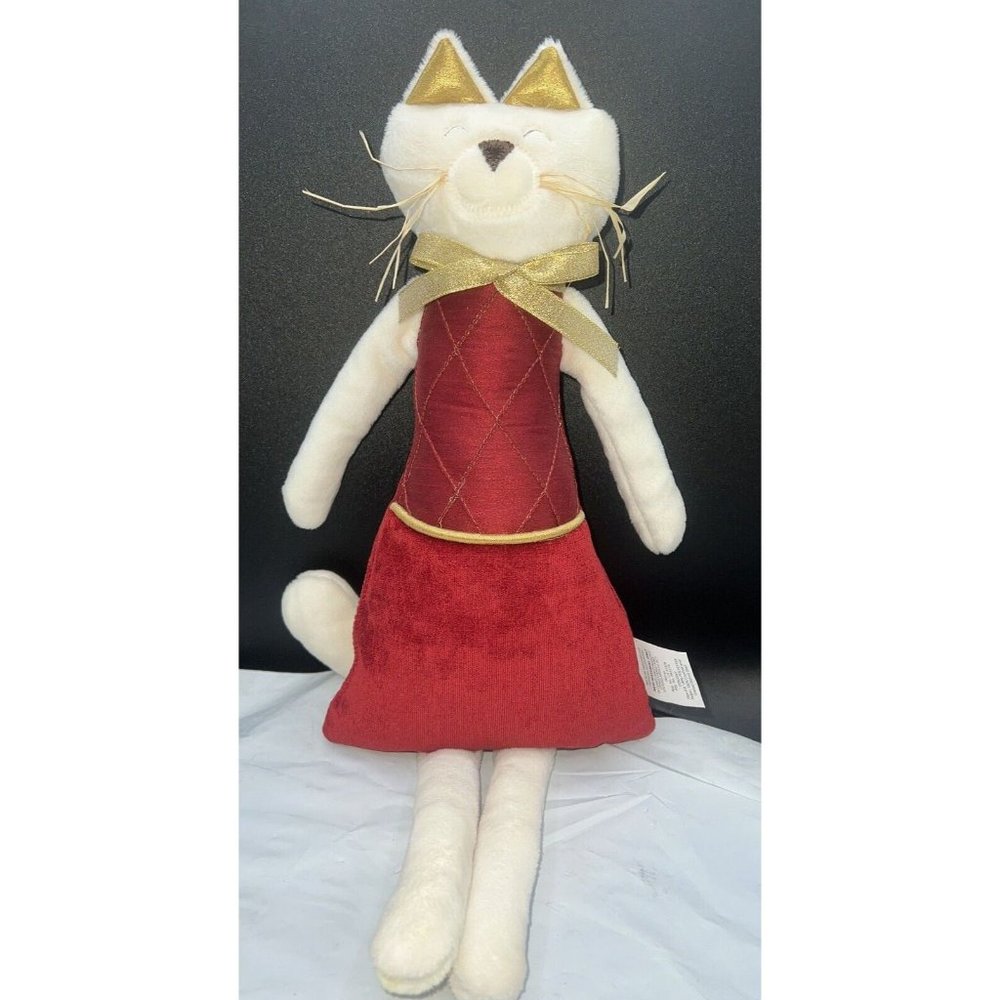 Woof & Poof Plush Cat Kitten Shelf Sitter Stuffed Toy ( Stuffed /walnut shells)
